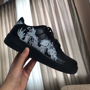 custom black shoes